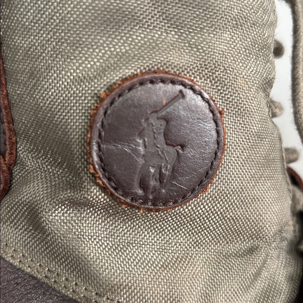 Polo Ralph Lauren Ranger Tumbler Youth Canvas and Leather Lace-Up Boots size 4 - Picture 6 of 11